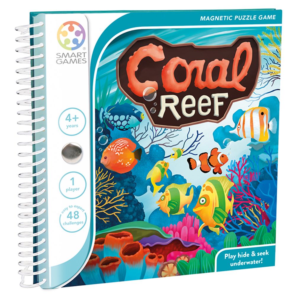 Magnetic travel games, Логическа магнитна книжка-игра, Коралов риф, Smartgames