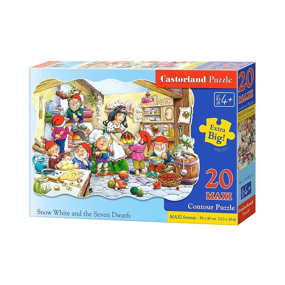MAXI, Снежанка и седемте джуджета, пъзел 20 части, Castorland
