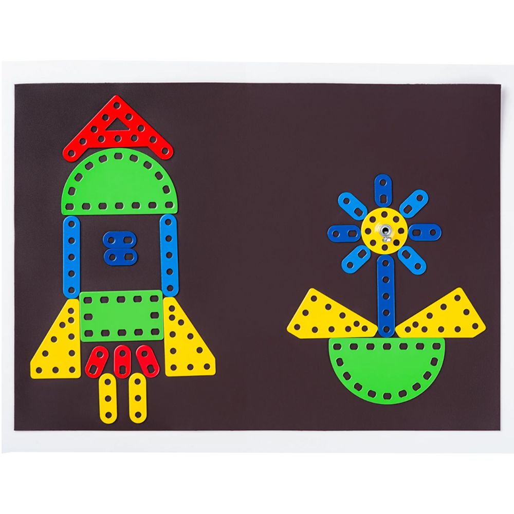 Метален конструктор, Азбука с магнитна дъска, 616 части