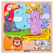 Пъзел и игра за баланс, Животни, 2 в 1