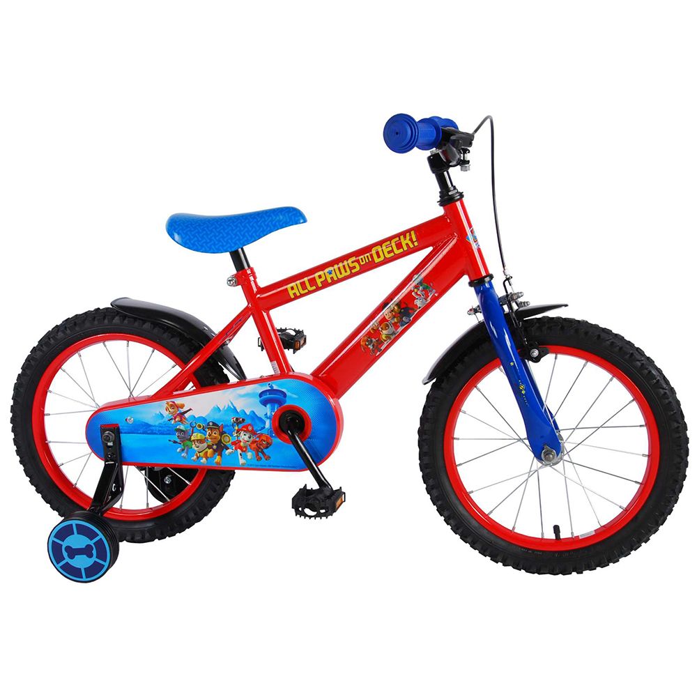 E&L Company, Детски велосипед Paw Patrol, с помощни колела, 16 инча