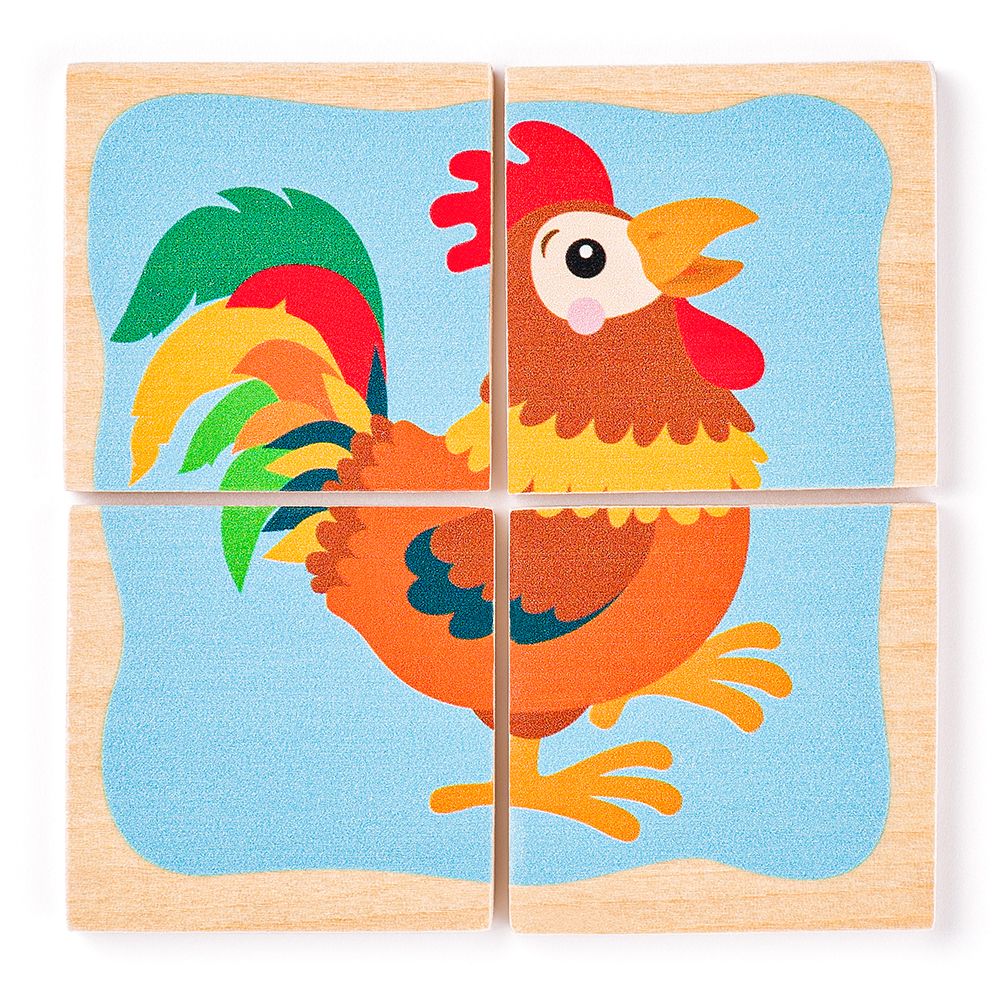 Мини пъзели в дървена кутия, Животни