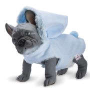 Бебе сив френски булдог Ноно, със синьо палто