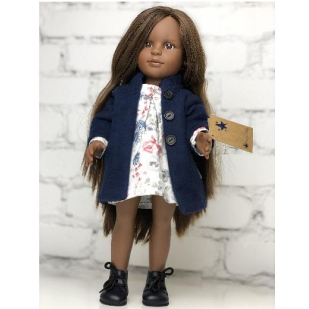 Кукла Нина със синьо палтенце