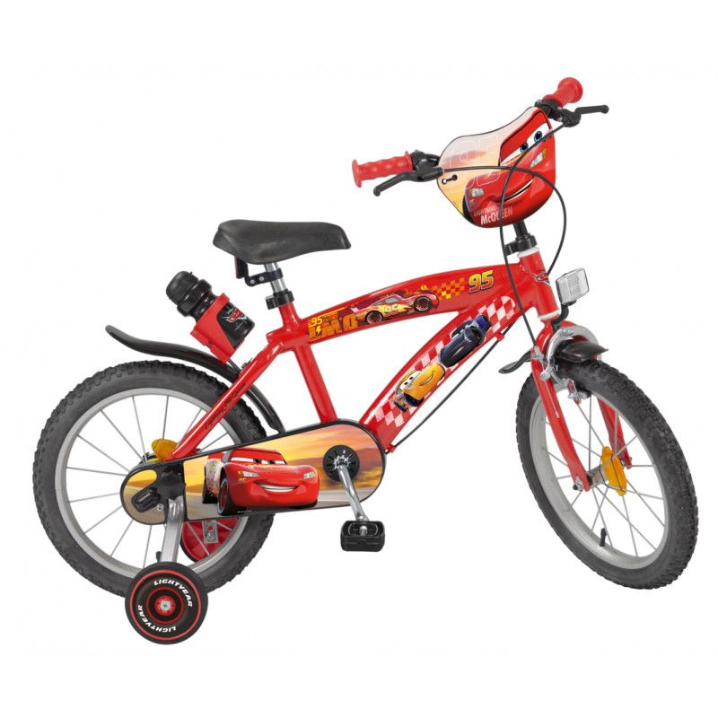 Toimsa, Детски велосипед Cars, с помощни колела, 16 инча