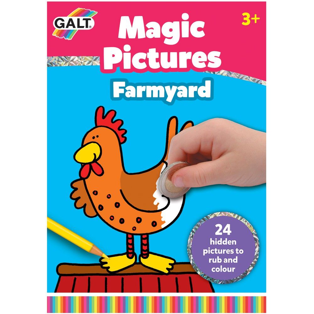Galt Toys, Книжка, Изтрий с монета и оцвети, Селски двор