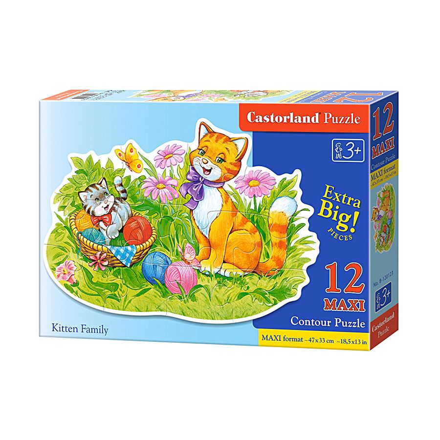 Castorland, Котешко семейство, пъзел MAXI, 12 части