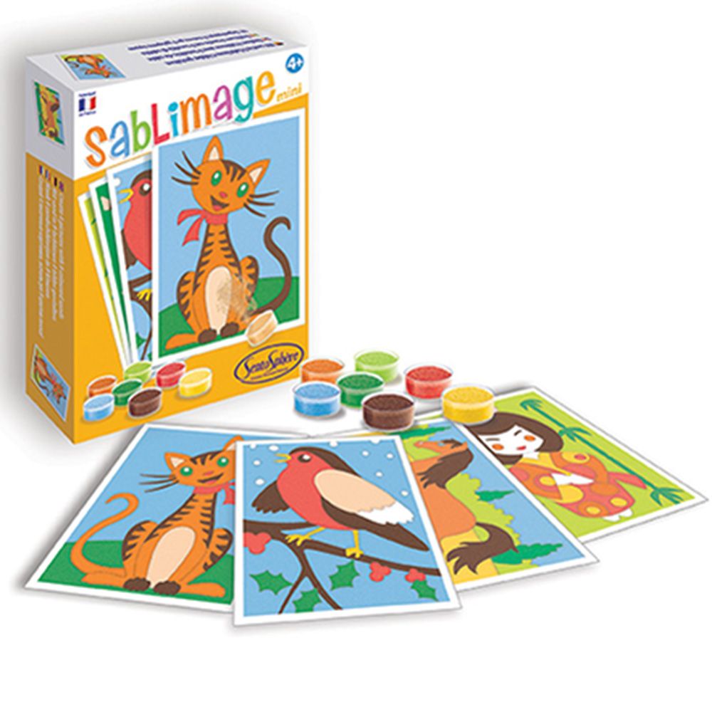 Sablimage Mini, Kомплект за рисуване с цветен пясък, Животни, SentoSphere