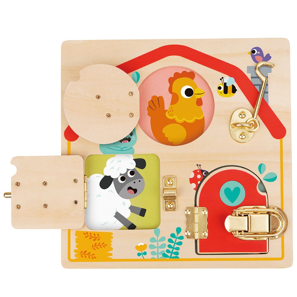 TookyToy, Дървена активна дъска, Къща с ключалки