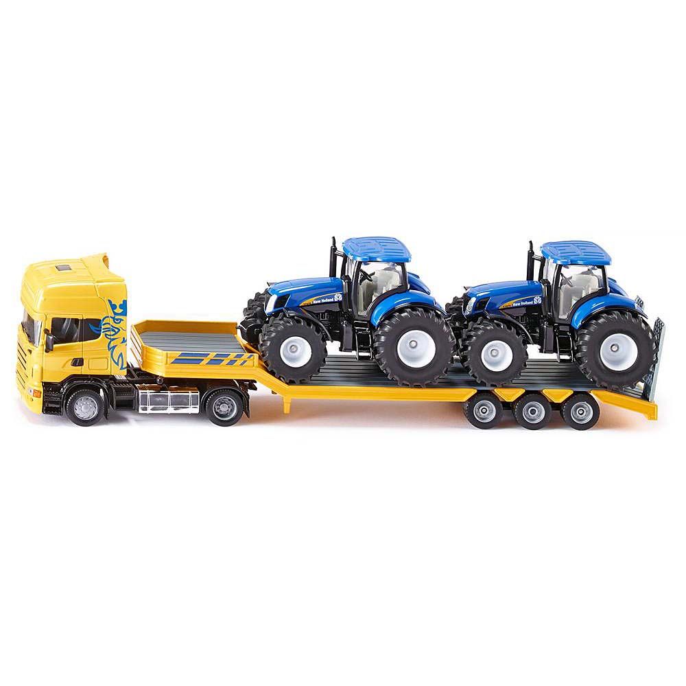 Siku, Тир влекач SCANIA натоварен с два трактора New Holland