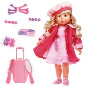 Говореща на български кукла, Мария, с цикламено палто