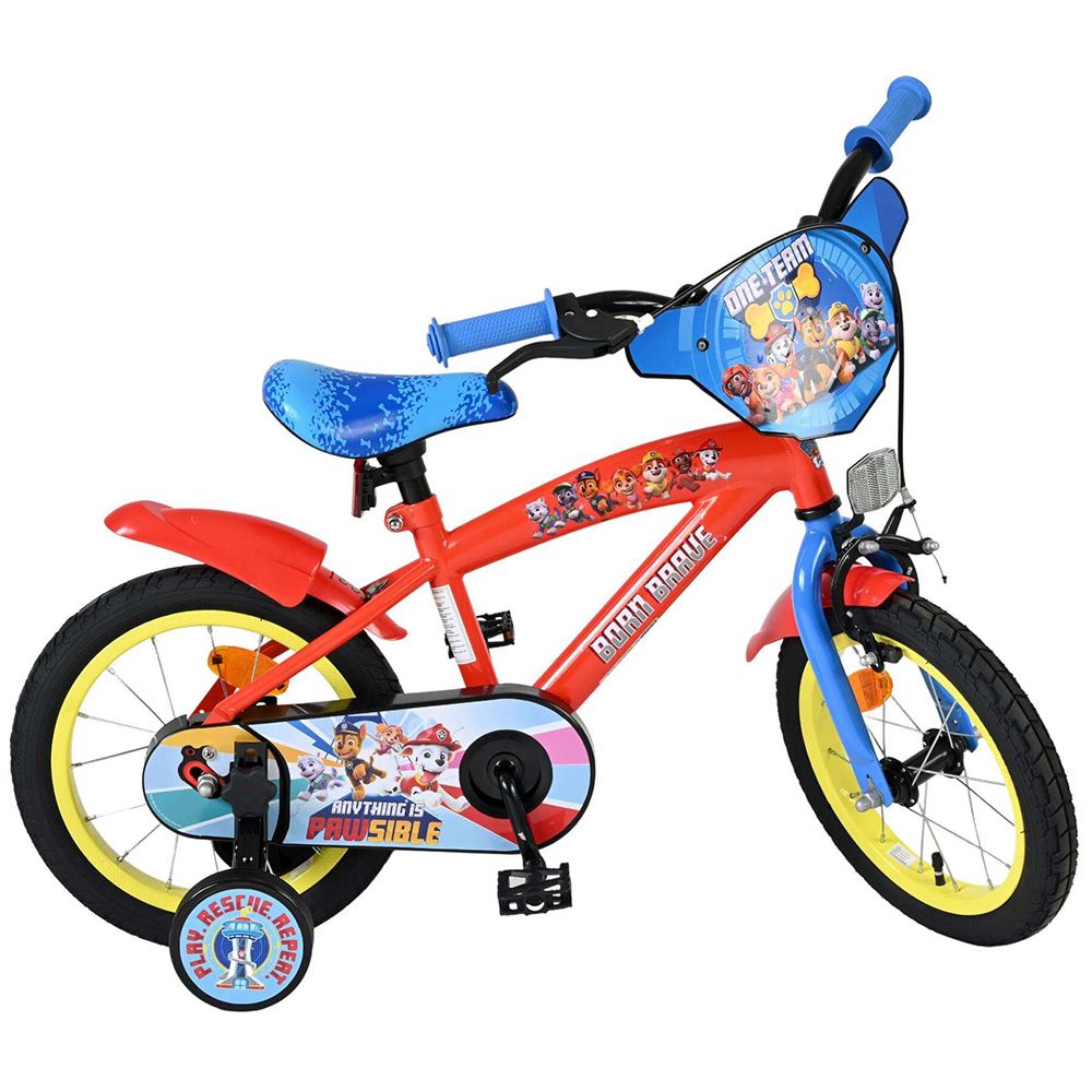 Детски велосипед с помощни колела, Paw Patrol, 14 инча, Момчета