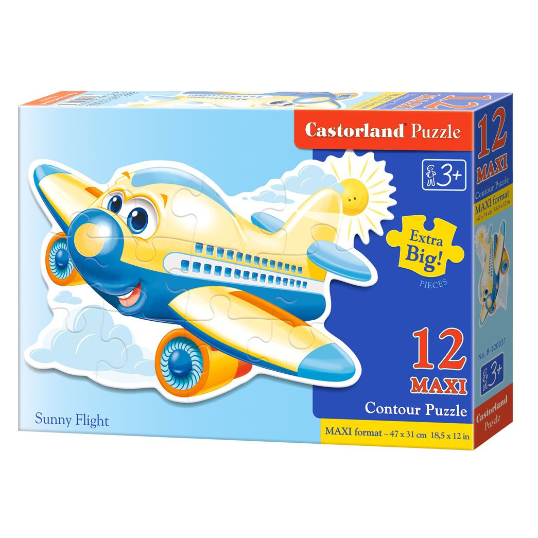 MAXI, Слънчев самолет, пъзел 12 части, Castorland
