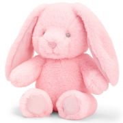 Бебешко зайче, Розово, Екологична играчка от серията Keeleco, 16 см