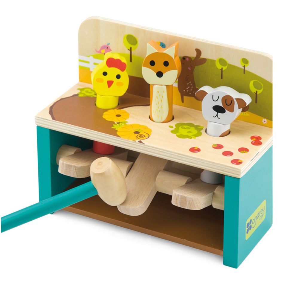 Andreu toys, Игра с чукче, Подскачащи животни - петле, лисица, куче