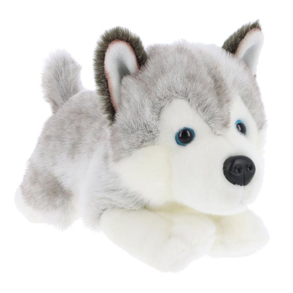 Keel Toys, Плюшено легнало куче, Хъски, 35 см