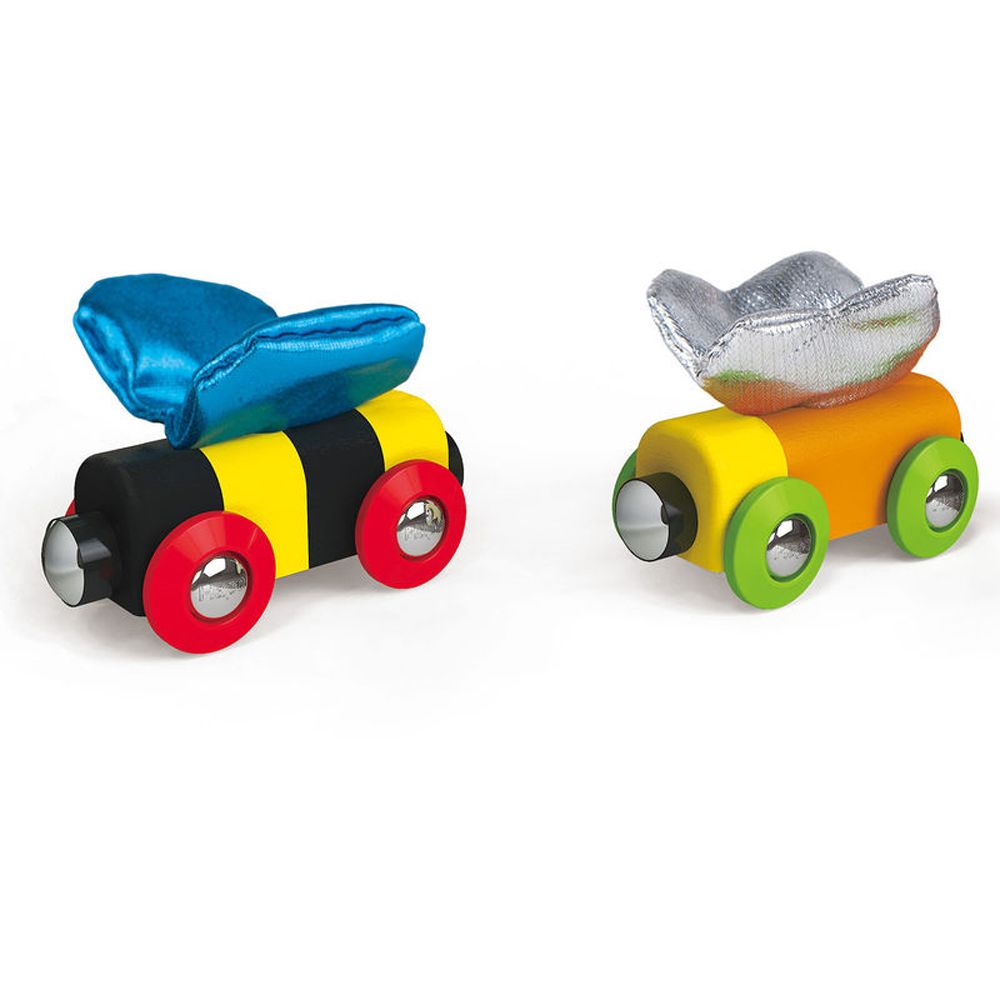 Бебешко дървено влакче, Щастливата калинка и пеперудки