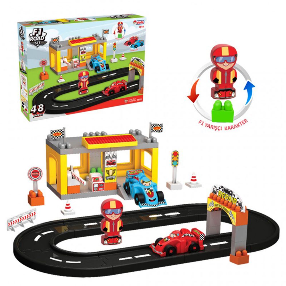 Dede toys, Пластмасов конструктор, Формула 1, с писта, 46 части