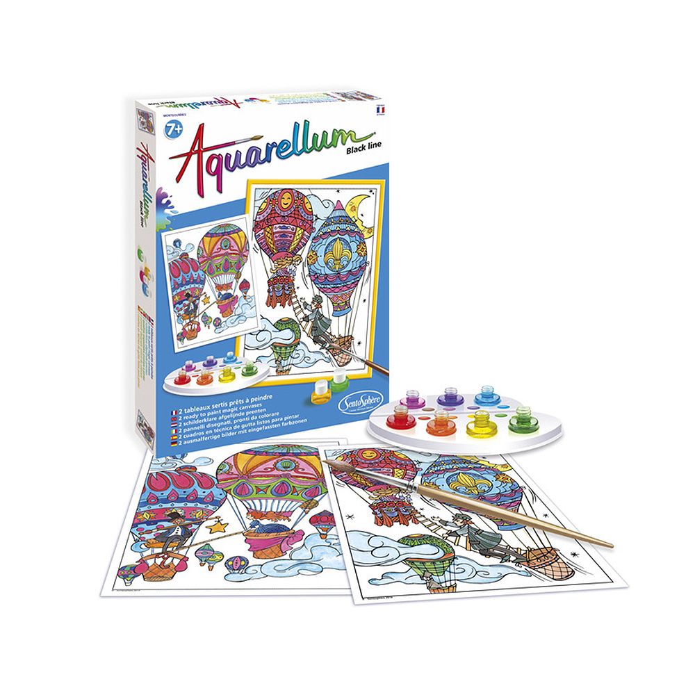 Aquarellum, Комплект за рисуване с акварелни бои, Балони