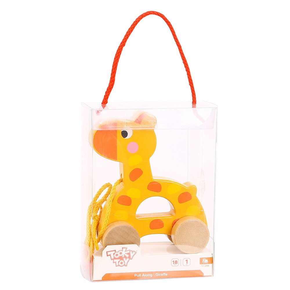 Дървена играчка за дърпане, Жирафче