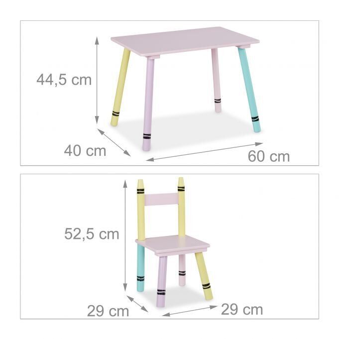 Комплект масичка с два стола, Пастели