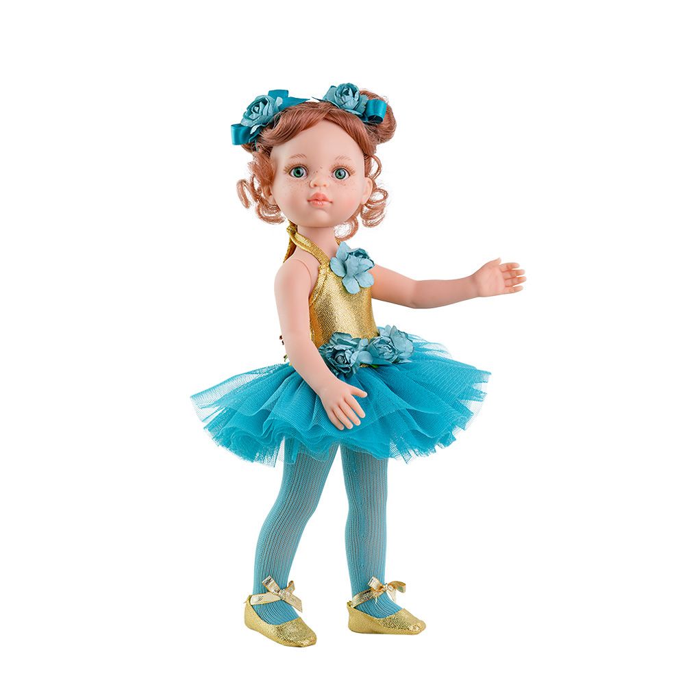Bailarinas, Кукла Кристи, балерина в тюркоазено-златен тоалет, Paola Reina