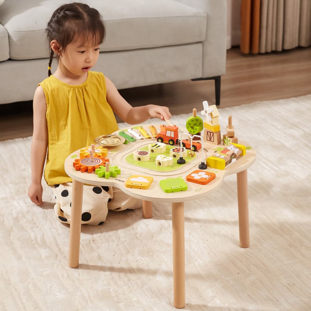 Дървена активна маса за игра