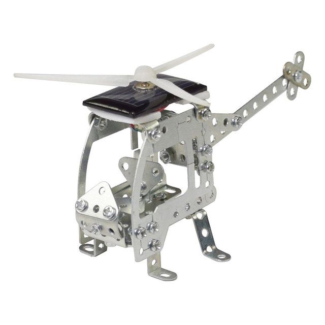 Метален конструктор със соларна батериия, Хеликоптер, 97 части