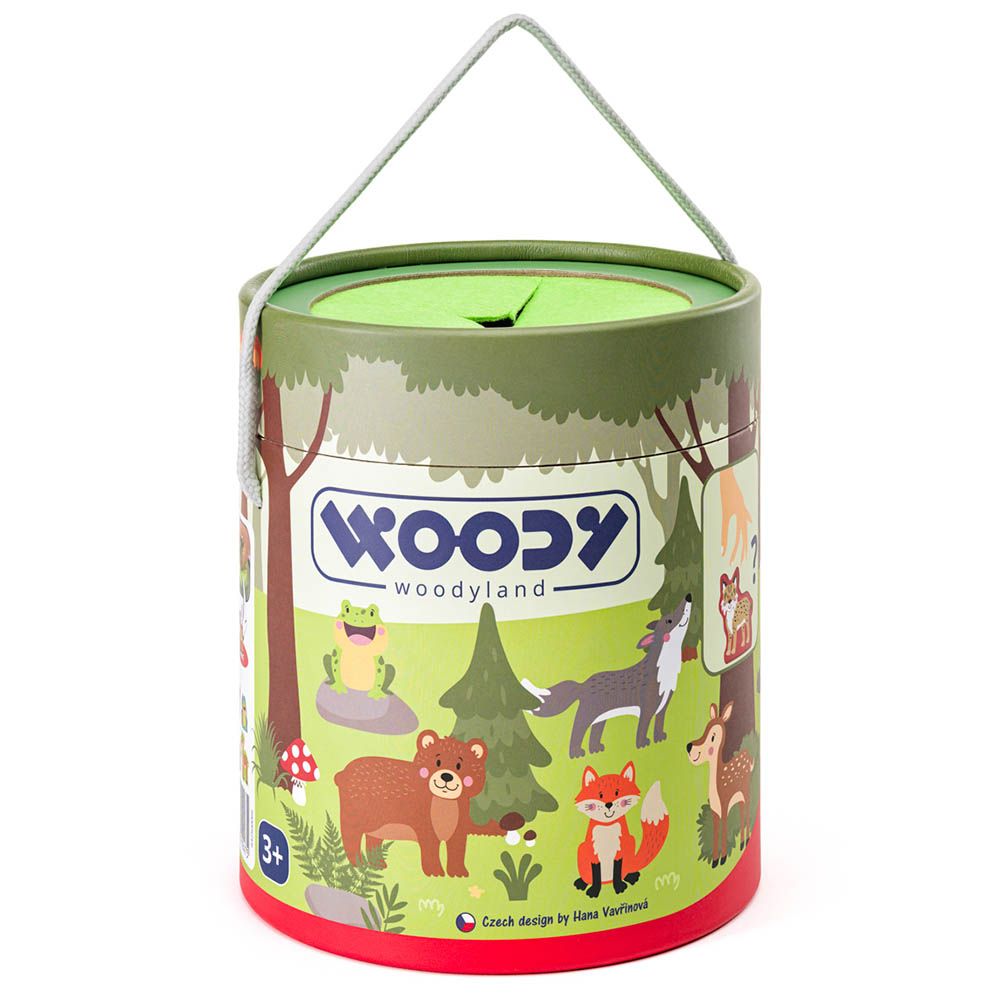 Woodyland, Дървена игра за тактилни усещания, Мистериозна кутия – Горски животни