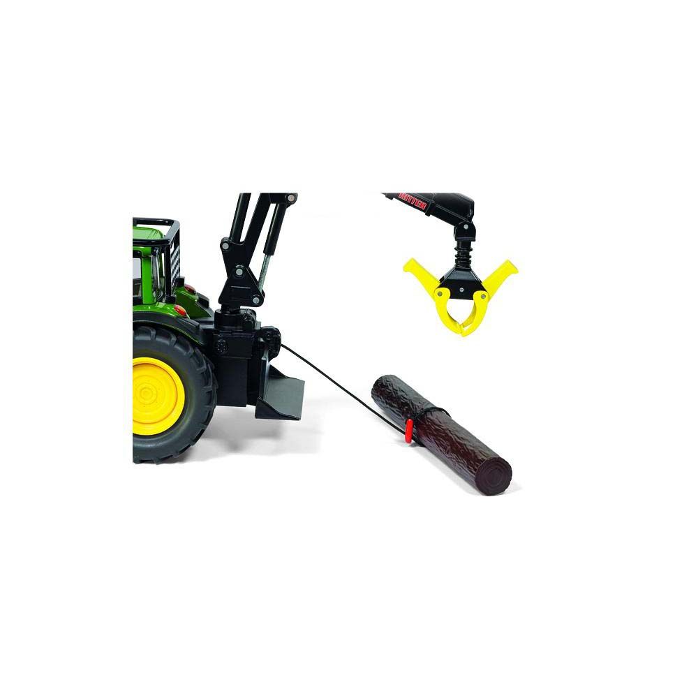 Трактор John Deere с кран за дърва