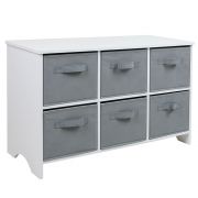 Детски скрин с текстилни отделения, Монохром