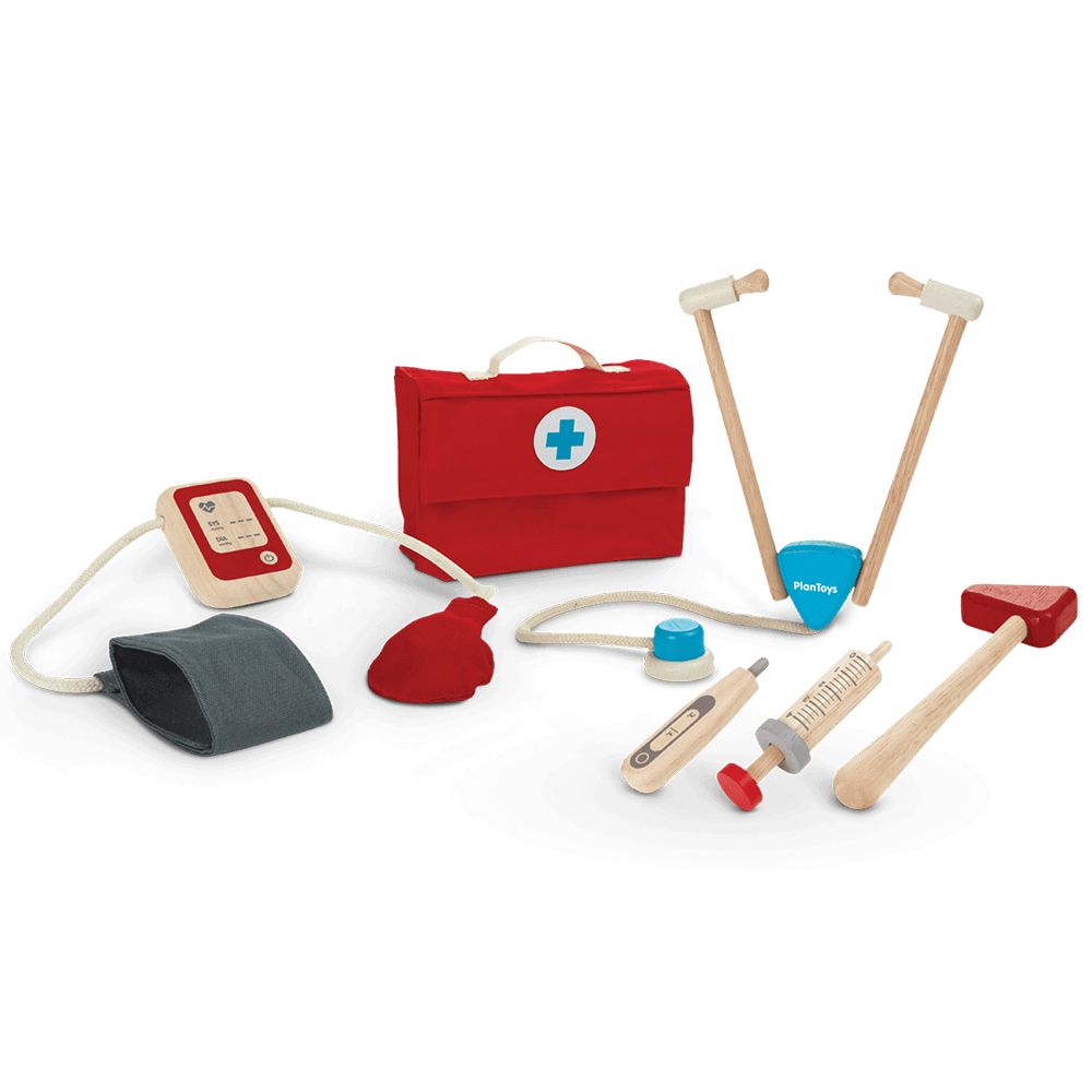 PlanToys, Докторски комплект в памучна чанта