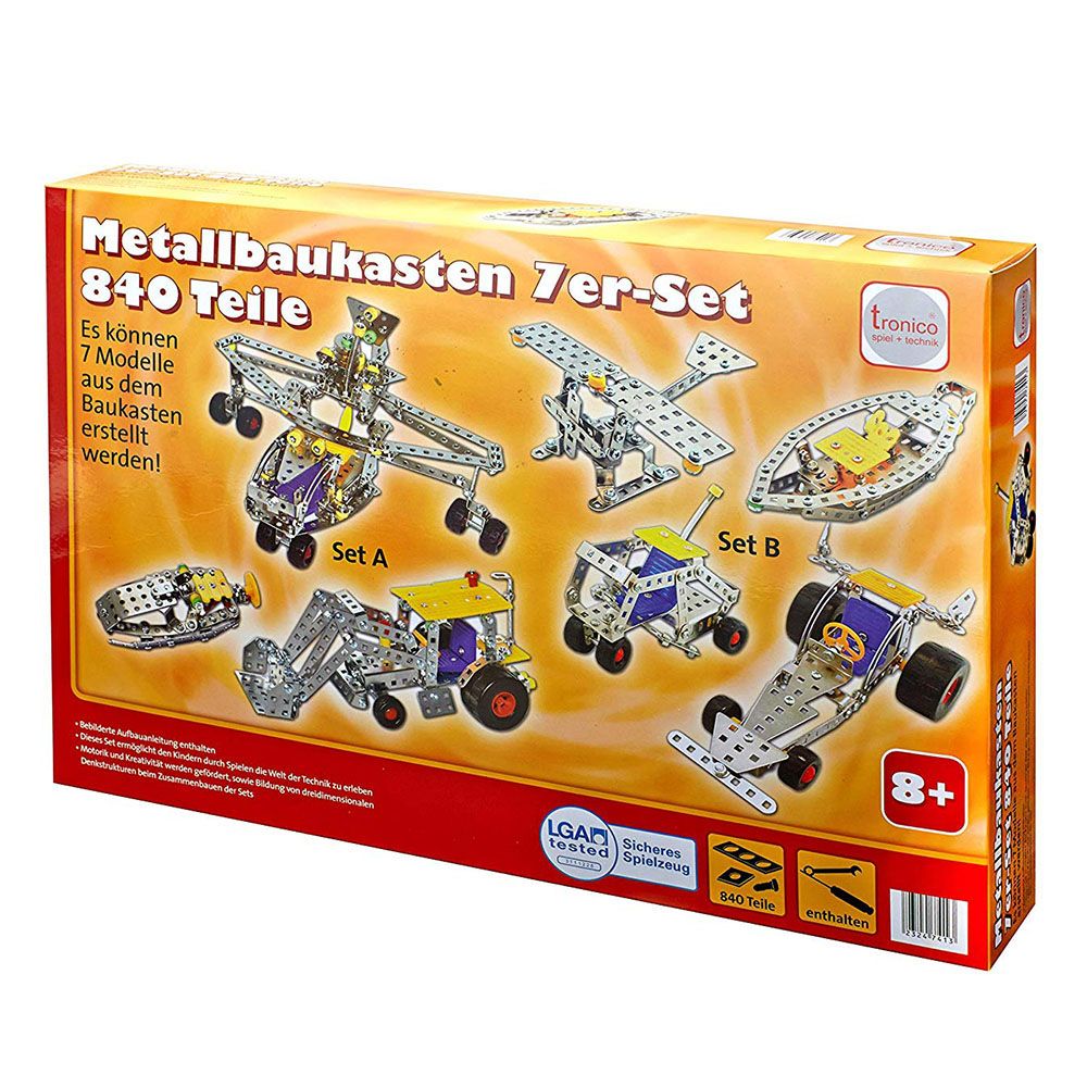 Tronico, Метален конструктор, Превозни средства 8 в 1