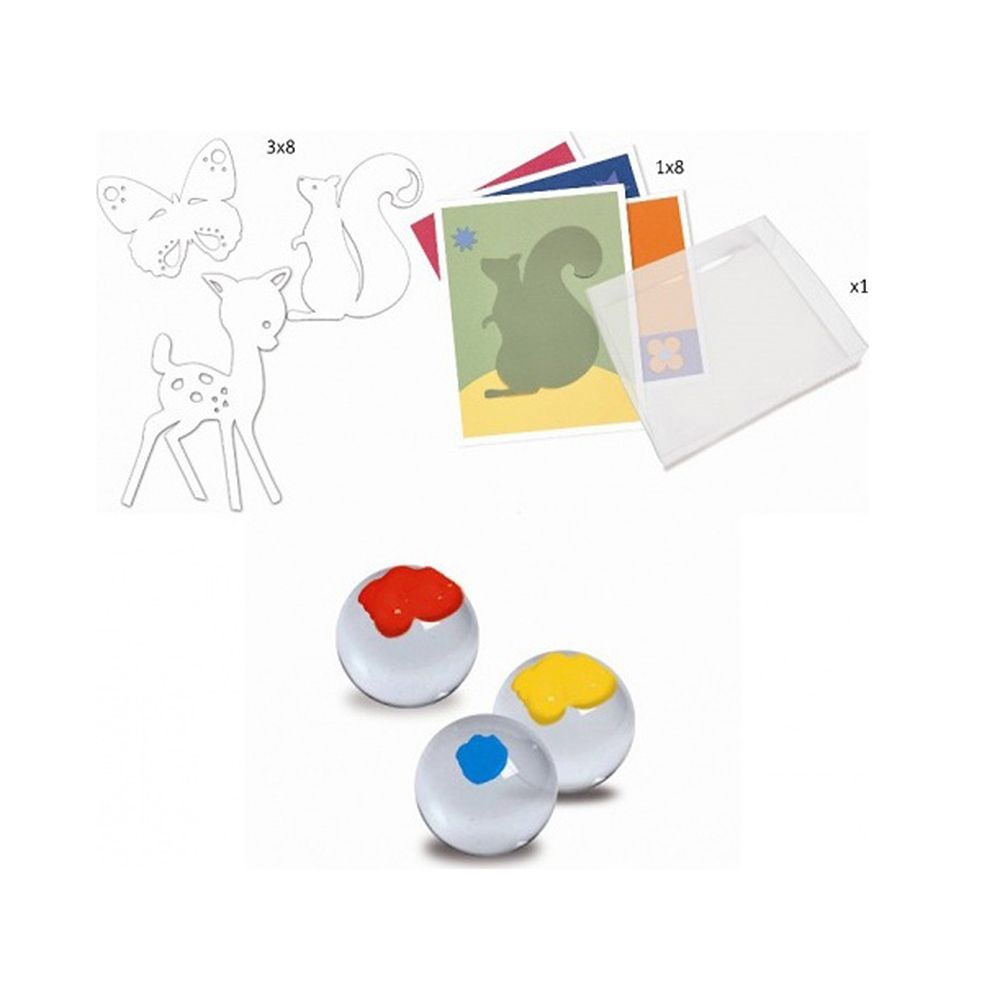 Комплект за рисуване със стъклени топчета, Цветен парад