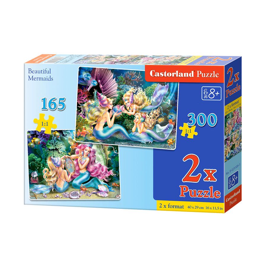 Castorland, Красиви русалки, два пъзела 165 и 300 части