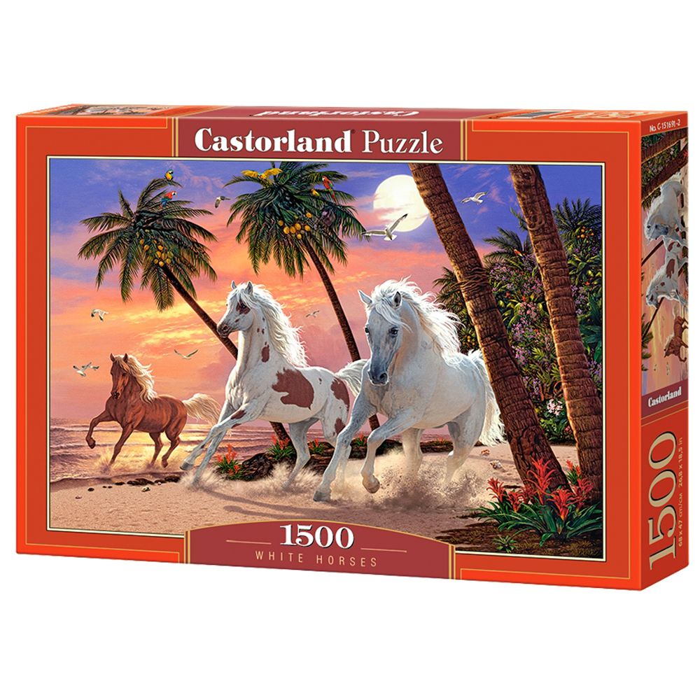 Castorland, Бели коне, пъзел 1500 части