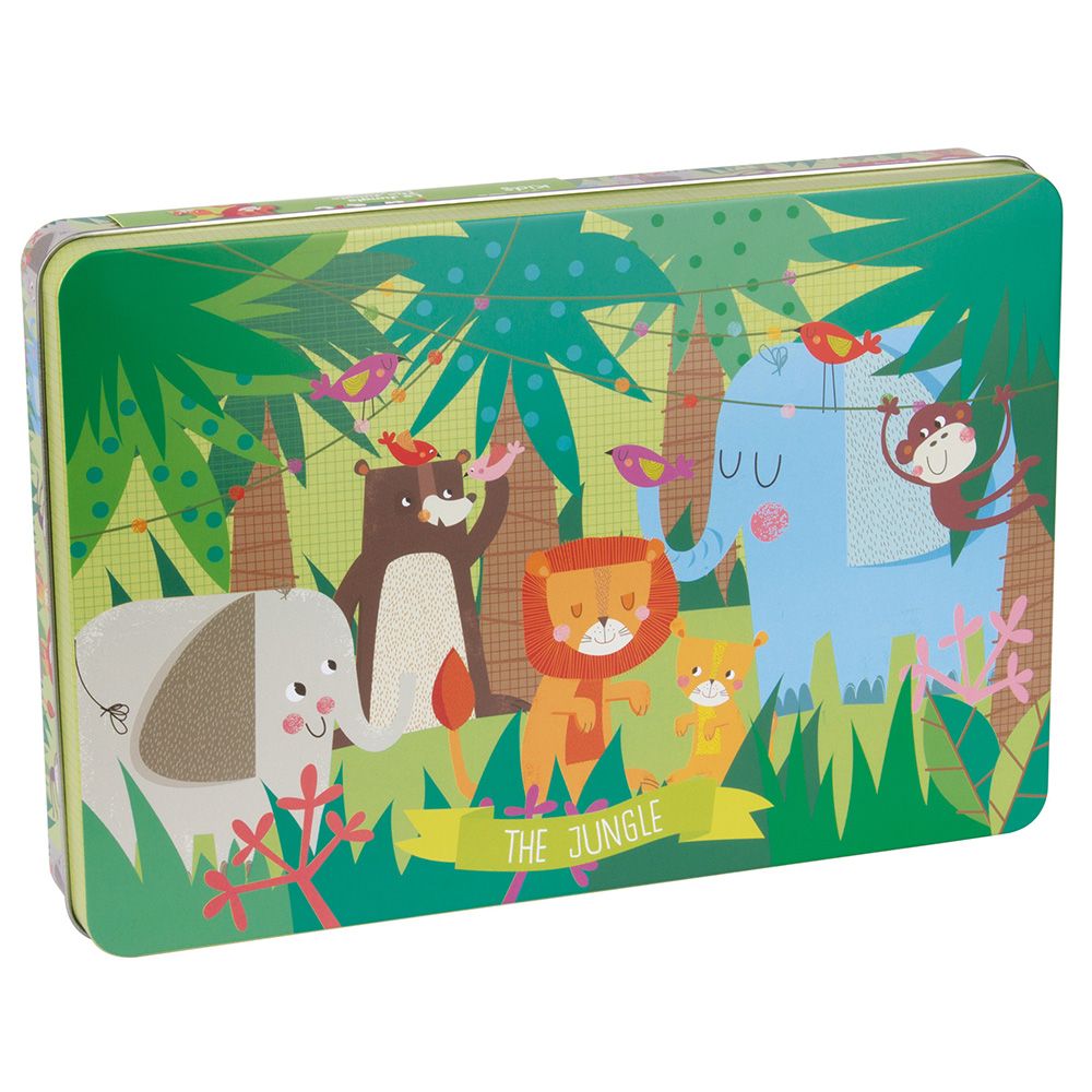 Apli kids, Пъзел в метална кутия, Празник в джунглата, 24 елемента