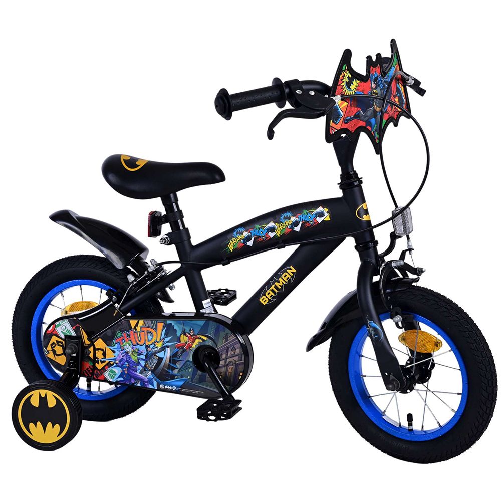 Детски велосипед с помощни колела, Batman, 12 инча