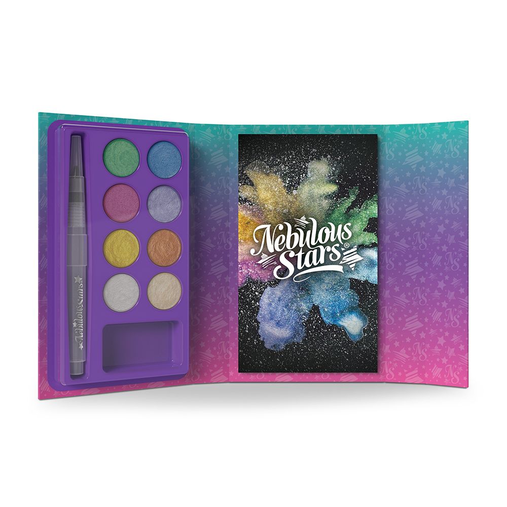 Комплект за рисуване с водни боички и черни страници