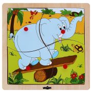 Дървен пъзел с рамка, Слонче