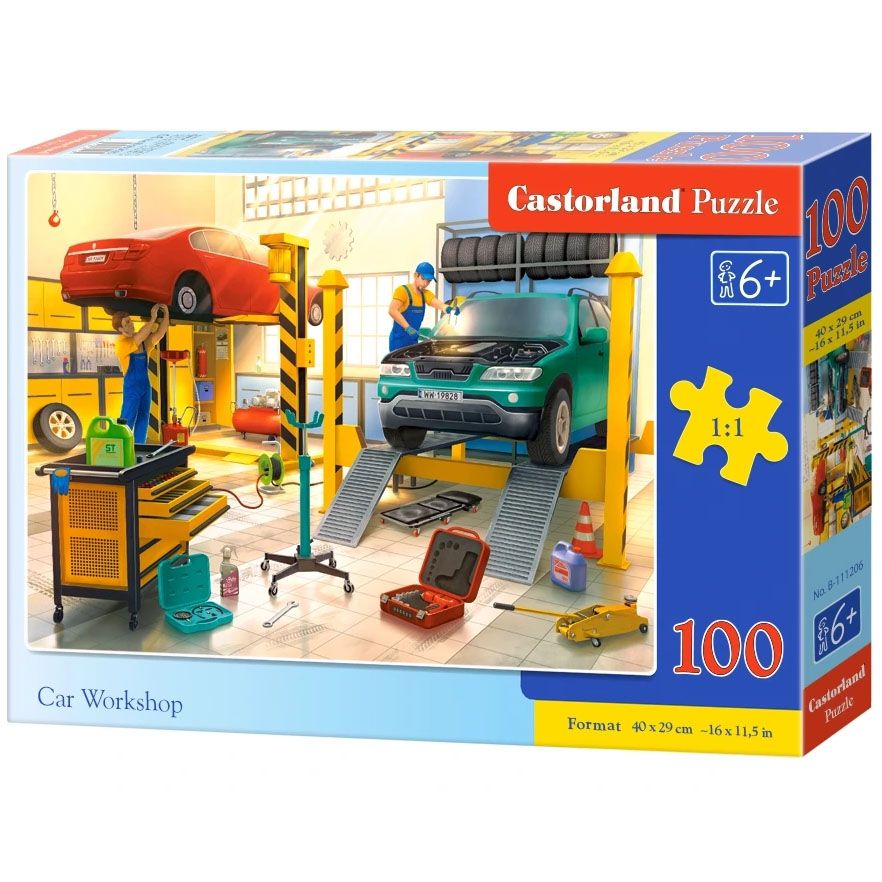 Castorland, Автосервиз, пъзел 100 части