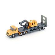 Влекач с ниска платформа и Верижен Багер