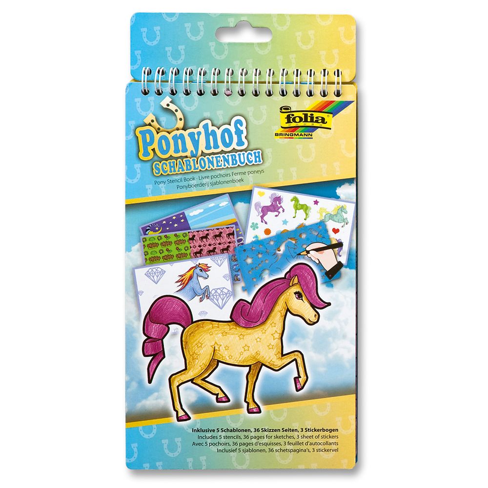 Folia Bringmann, Книжка за рисуване със стикери и шаблони, Пони