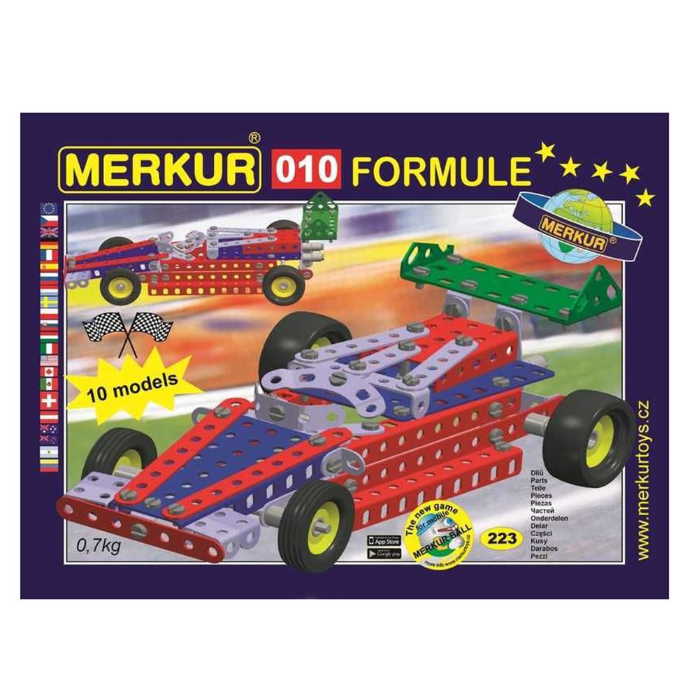 Метален конструктор, Състезателна кола, 10 в 1