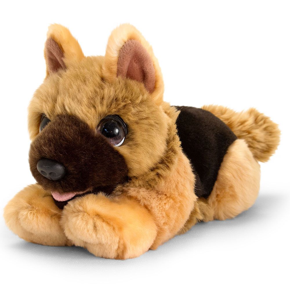 Keel Toys, Плюшено легнало куче, Немска овчарка, 25 см