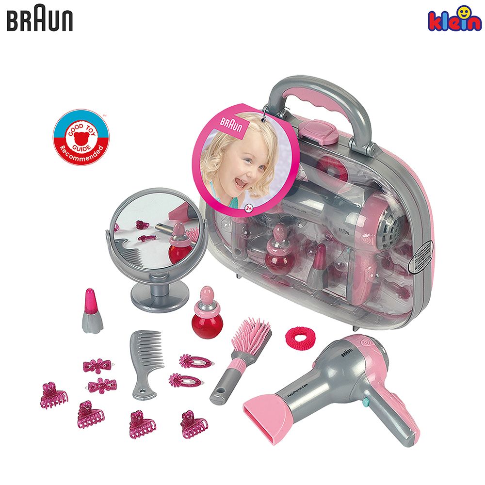 Детски фризьорски комплект в куфарче със сешоар Braun
