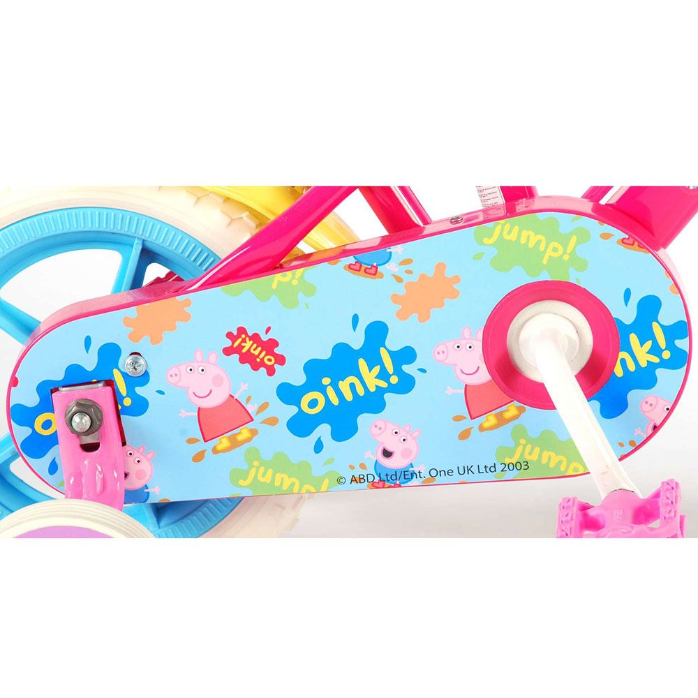 Велосипед с родителски контрол и помощни колела, Пепа Пиг, 10 инча