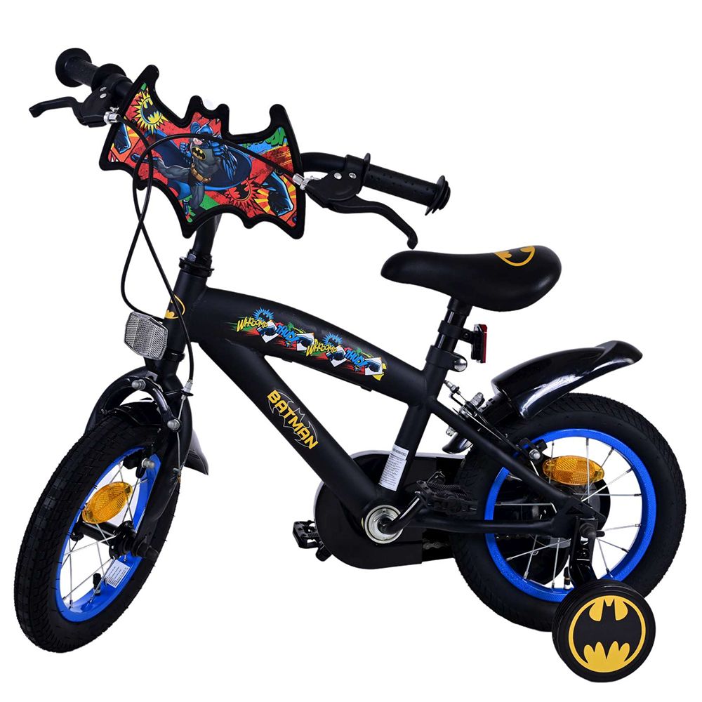 Детски велосипед с помощни колела, Batman, 12 инча