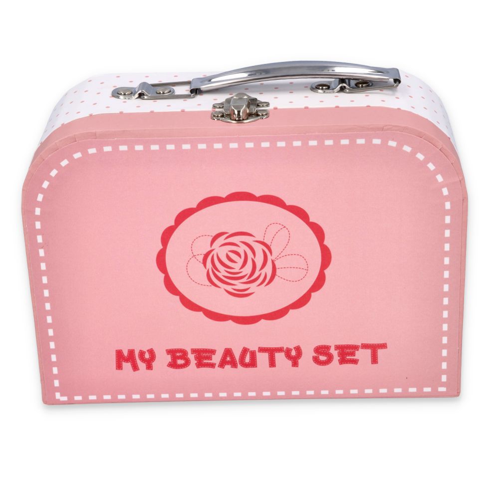 Розово куфарче с принадлежности за суетни малки дами