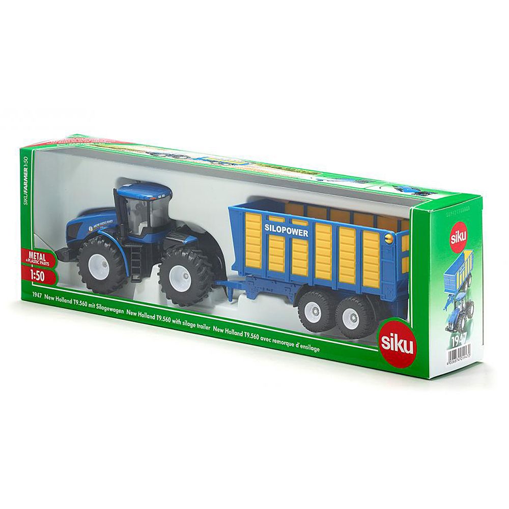 Трактор, New Holland T, с ремарке за силаж